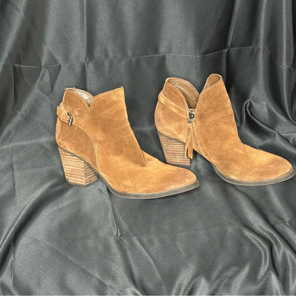 Sam Edelman Tan Suede Ankle Booties